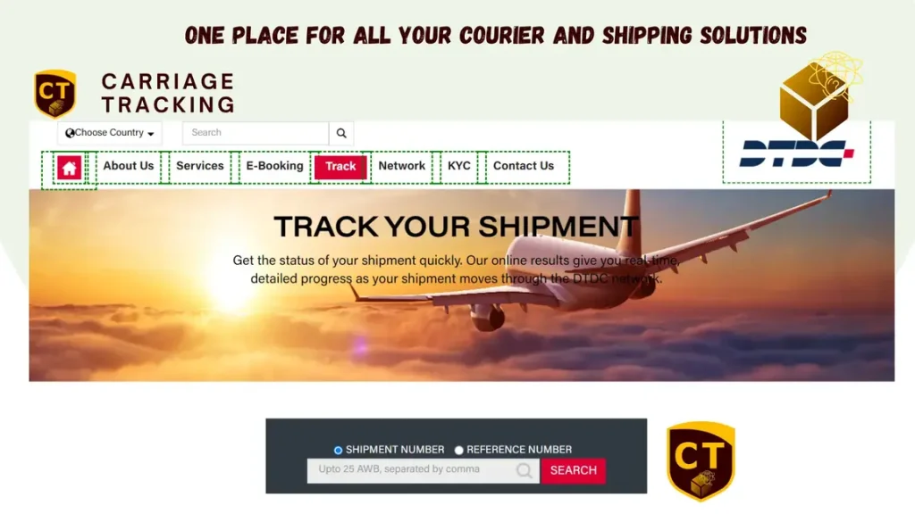 DTDC Tracking tool for tracking number