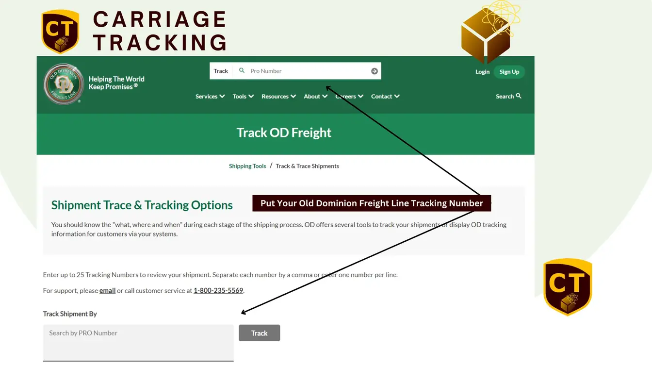 odfl tracking from official website