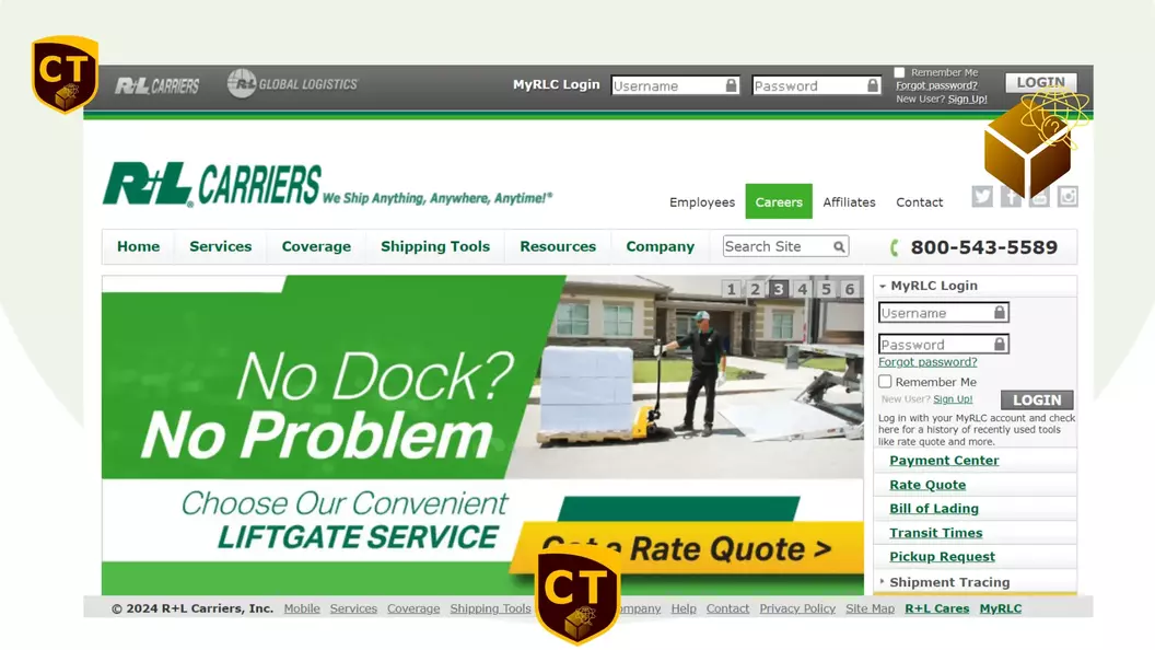 r&l carriers inc log in
